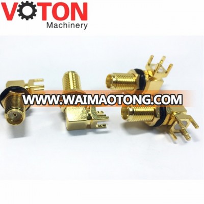 SMA thru hole jack female bulkhead O-ring right angle PCB edge deck RF connector 50 Ohm Mount long