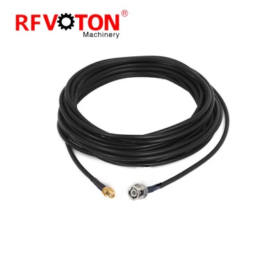 Rp sma female cable connectors to bnc pin male crimp for rg58 rf coaxial jumper cable assembly