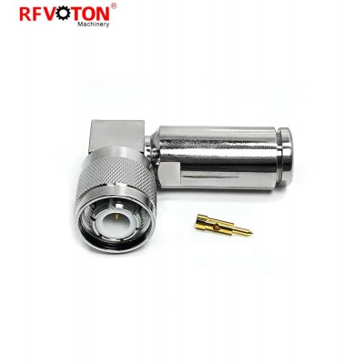 low price  HN male right angle elbow  rf coaxial connector with rg213 rg214  lmr400 cable connector