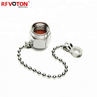 SMA Female Universal Waterproof Metal Anti Dust Cap Copper Material Dust Cover With Chain